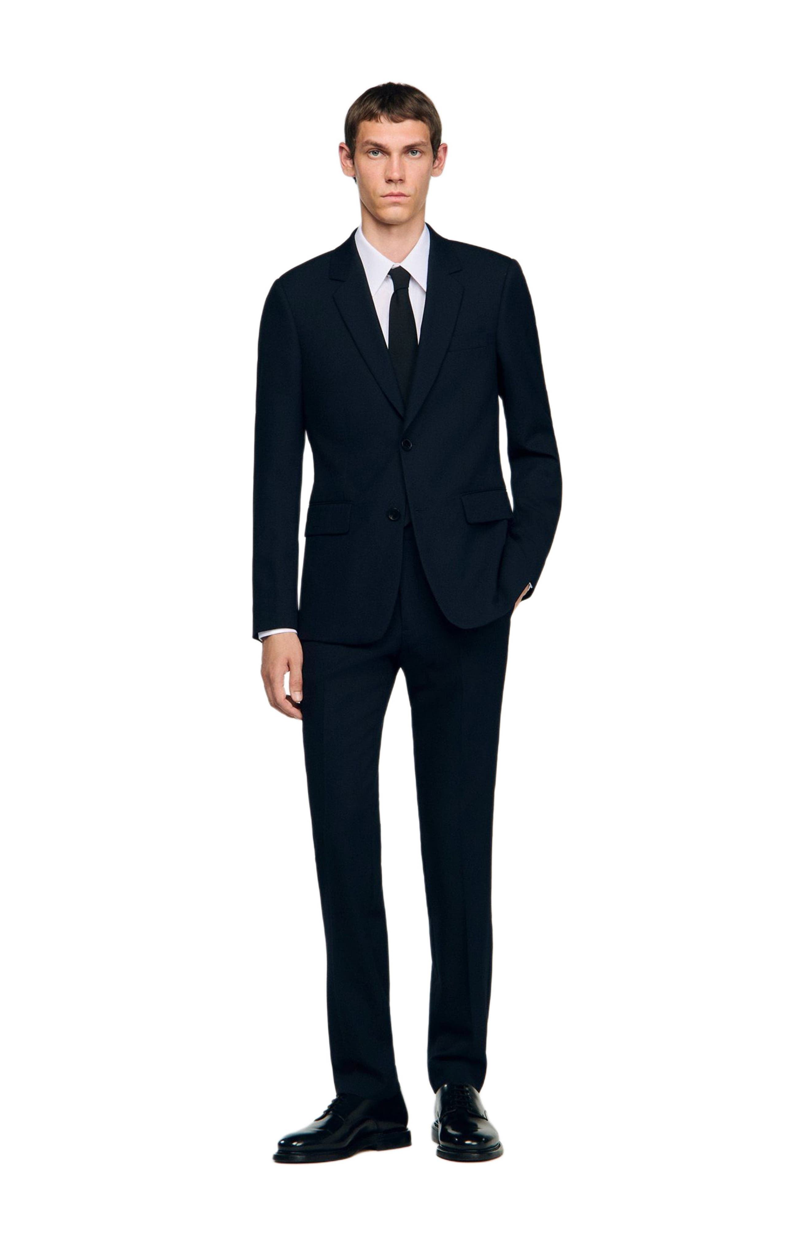 SANDRO Wool suit jacket in Navy Blue at Nordstrom - 6