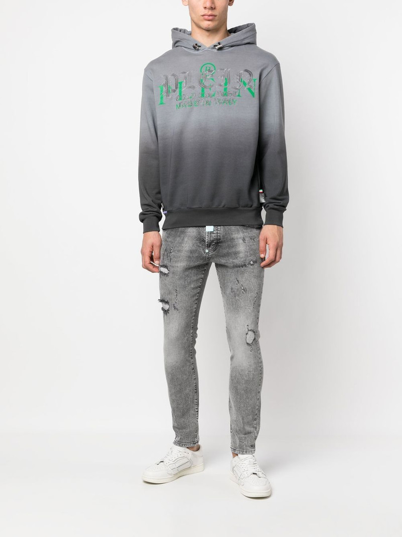 PHILIPP PLEIN distressed skinny-cut jeans outlook
