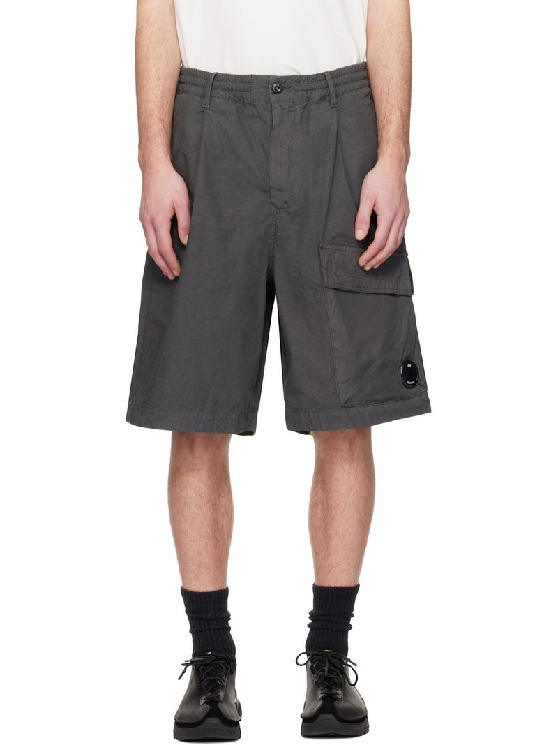Gray Micro-Reps Boxy Lens Shorts 1