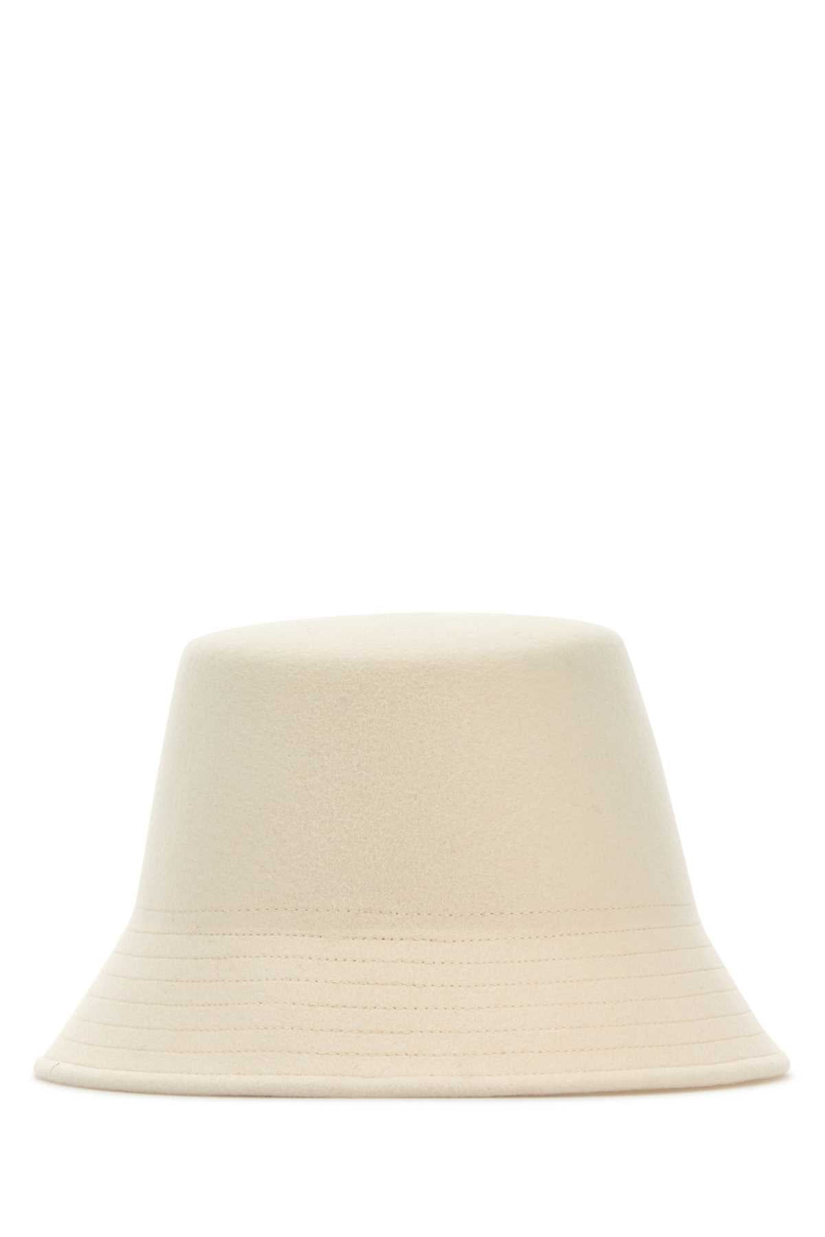 Valentino Garavani Women Ivory Felt Bucket Hat - 3