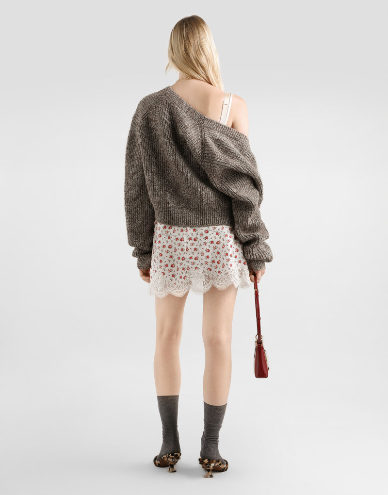 Wool blend english rib cardigan 3