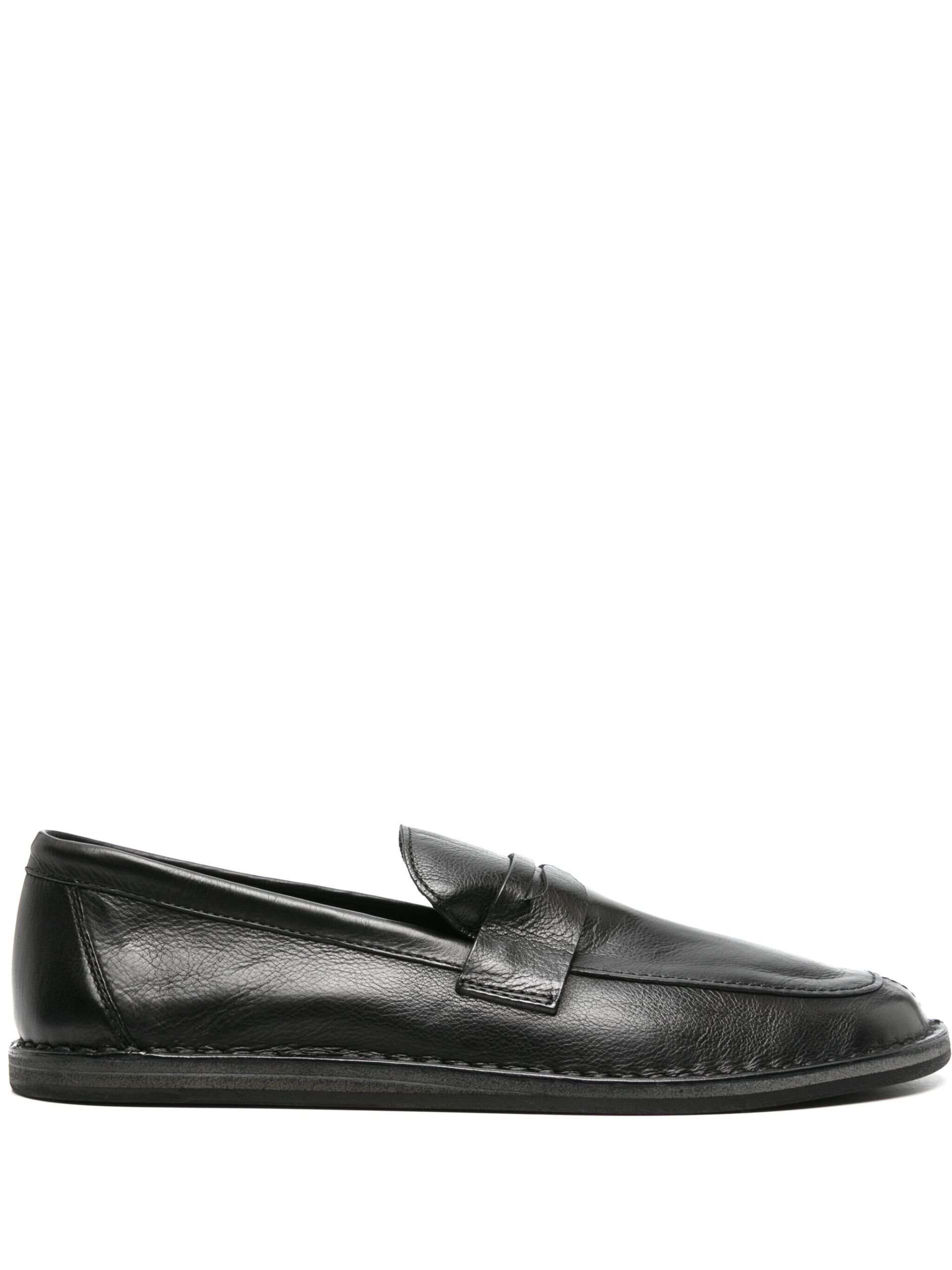 Black Cary Leather Penny Loafers - 1