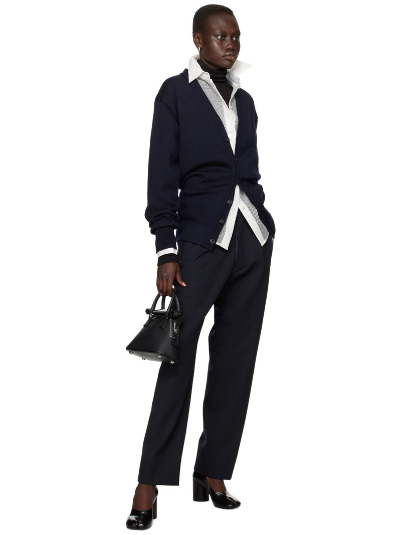 Maison Margiela Navy Virgin Wool Trousers outlook