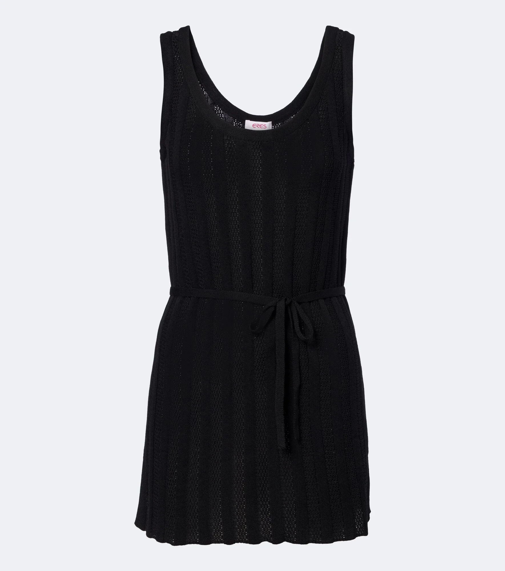 Tangente belted knitted cotton-blend top - 1