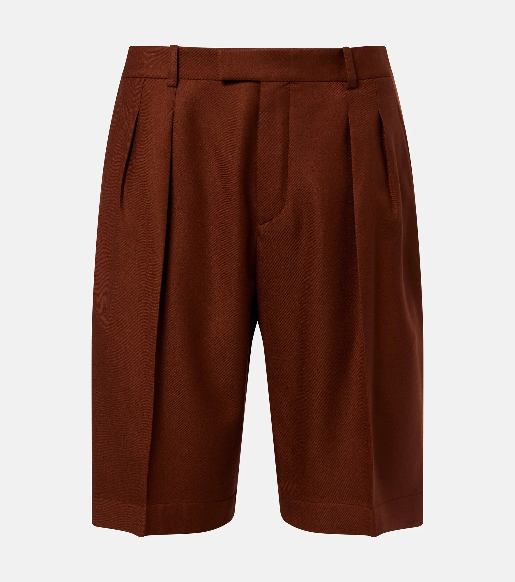 Pleated cashmere Bermuda shorts - 1