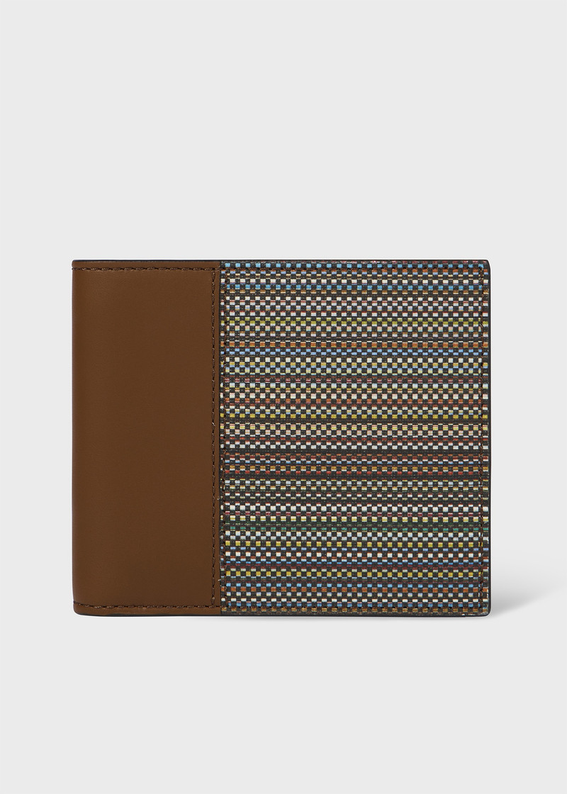 'Signature Stripe' Coated Canvas Billfold Wallet 1