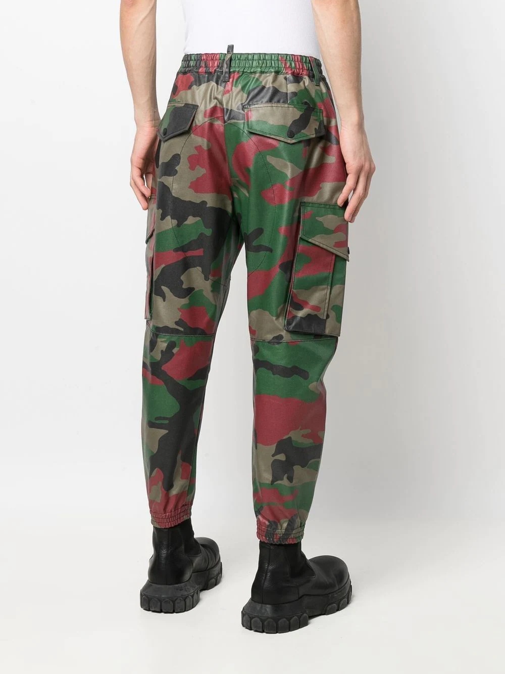 camouflage-print tapered cargo trousers - 4