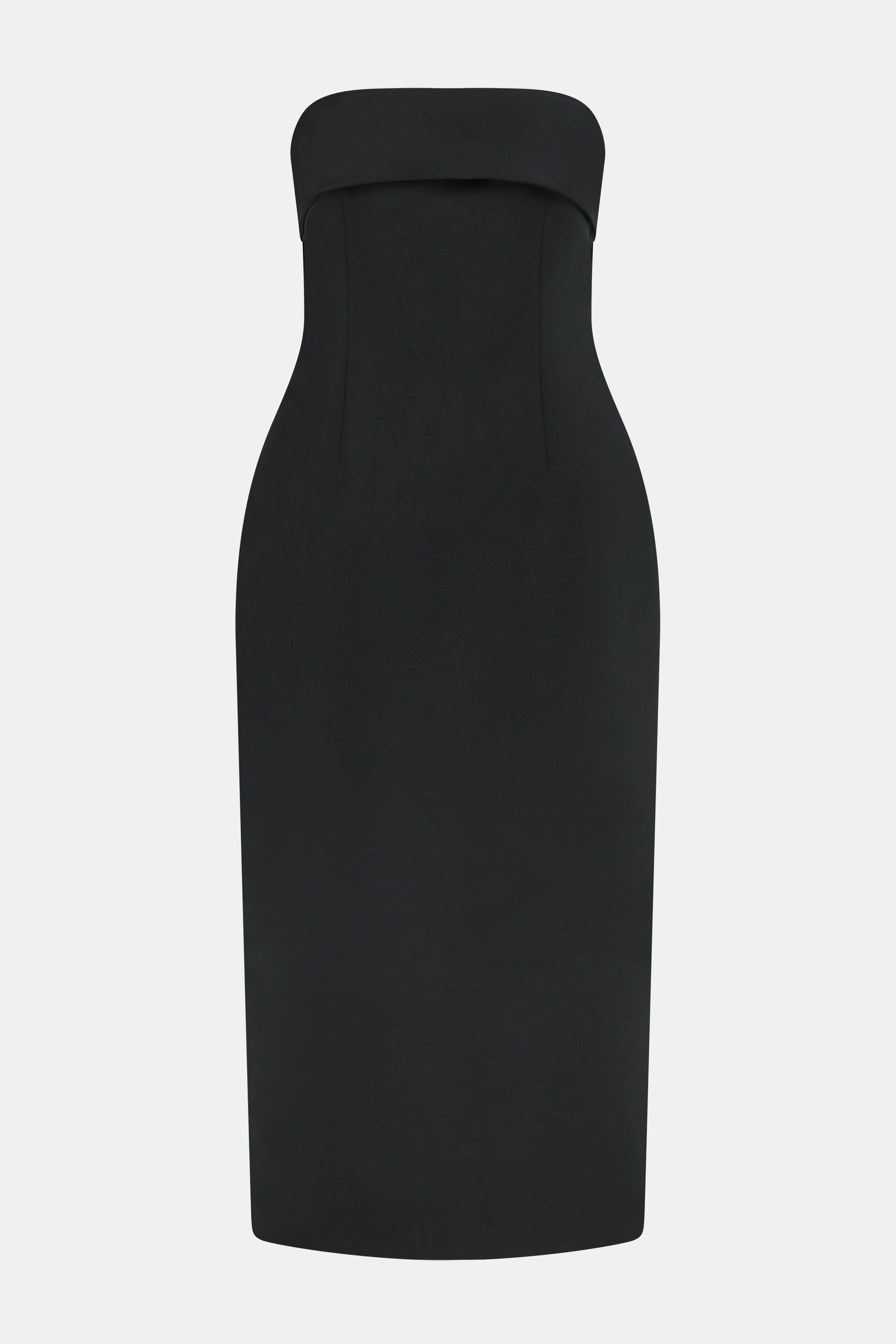 Keeley Dress in Black Duchess Satin - 1
