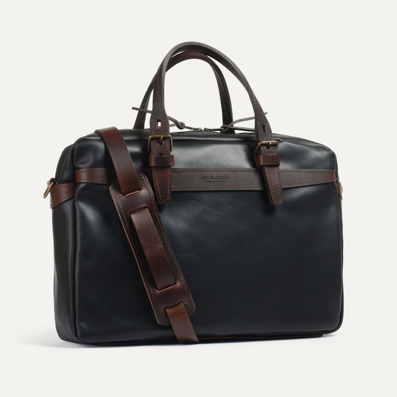 Bleu de Chauffe LEDGER LISCIO BUSINESS BAG  -  BLACK outlook