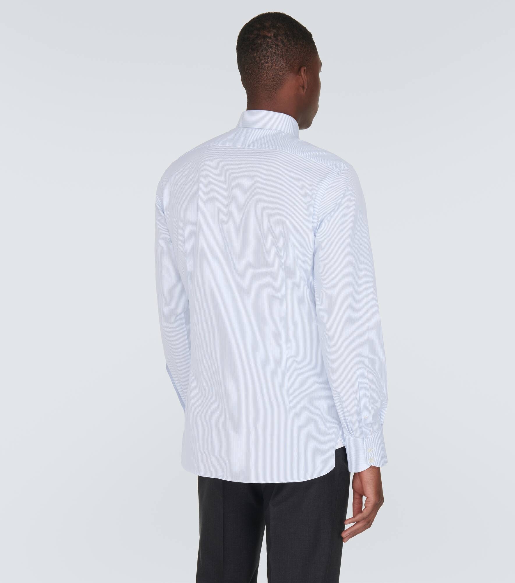 Pinstripe cotton poplin shirt - 4