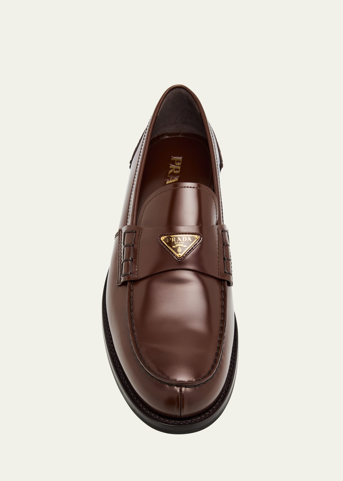 Men's Brushed Leather Split-Toe Loafers - 5