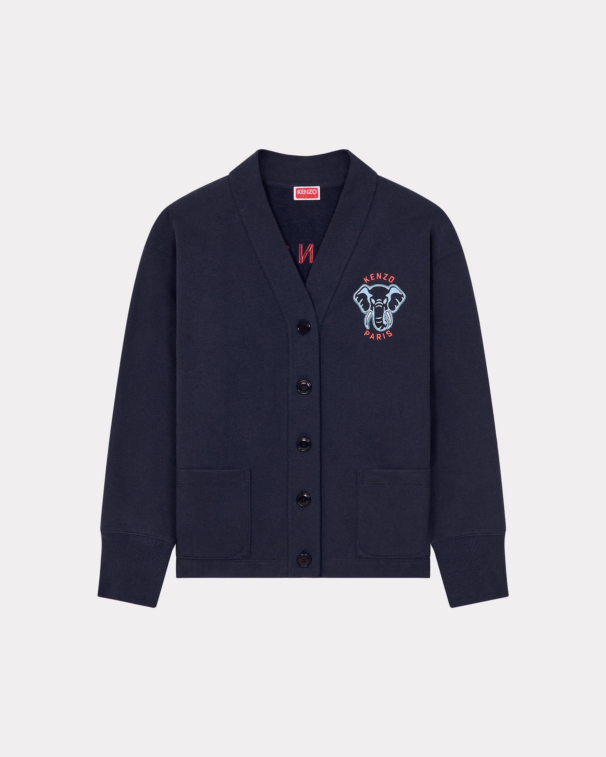 'KENZO Elephant' embroidered sweatshirt cardigan - 1