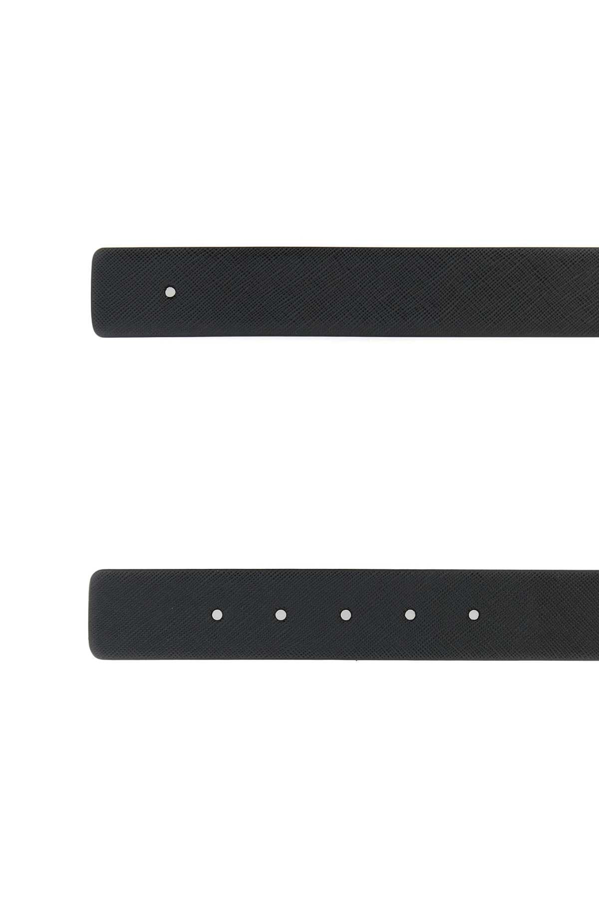 Prada Men Black Leather Belt - 2