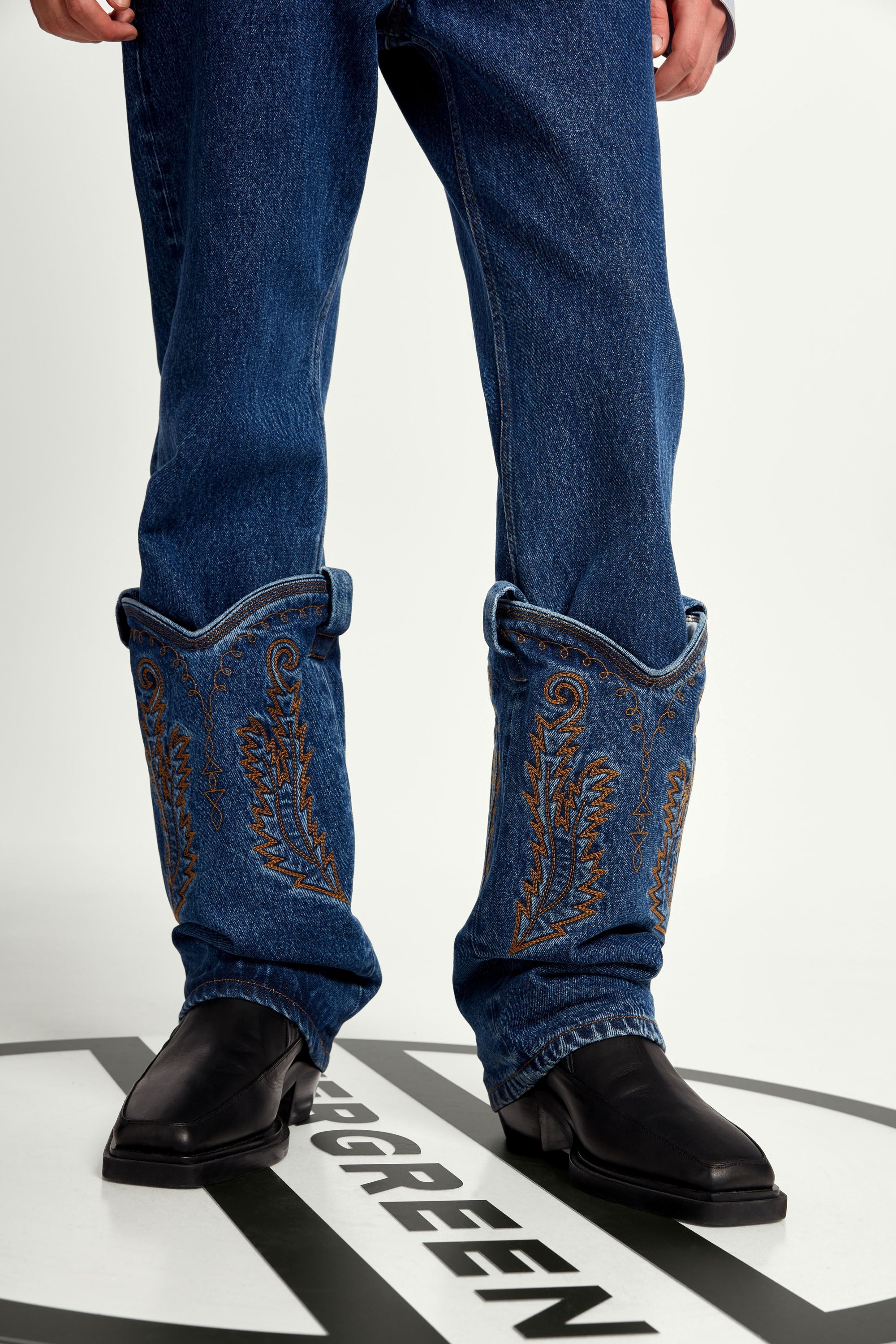 Y/Project Cowboy High Cuff Jeans - Farfetch