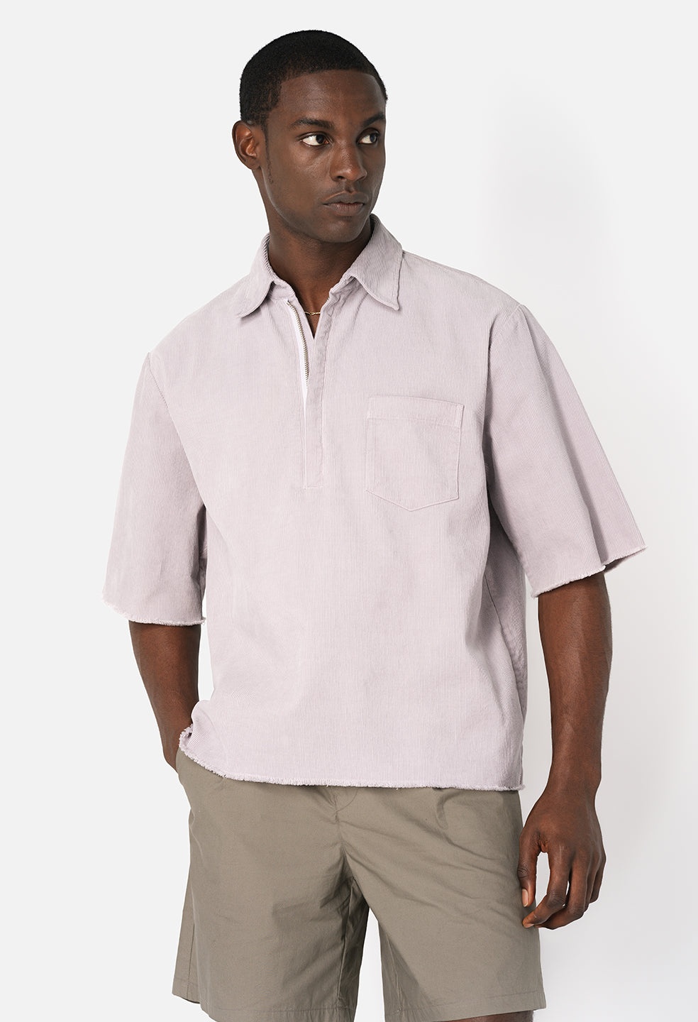 TALLADEGA CORDUROY HALF ZIP - 5