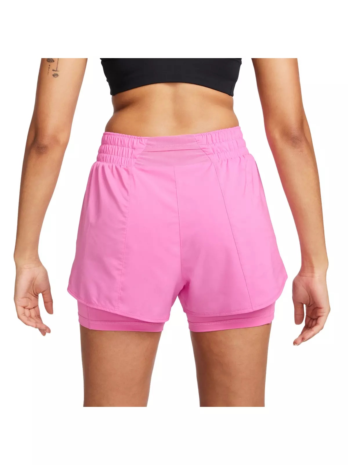 Women's One Dri-FIT High-Waisted 3" 2-in-1 Shorts -Pink - 2