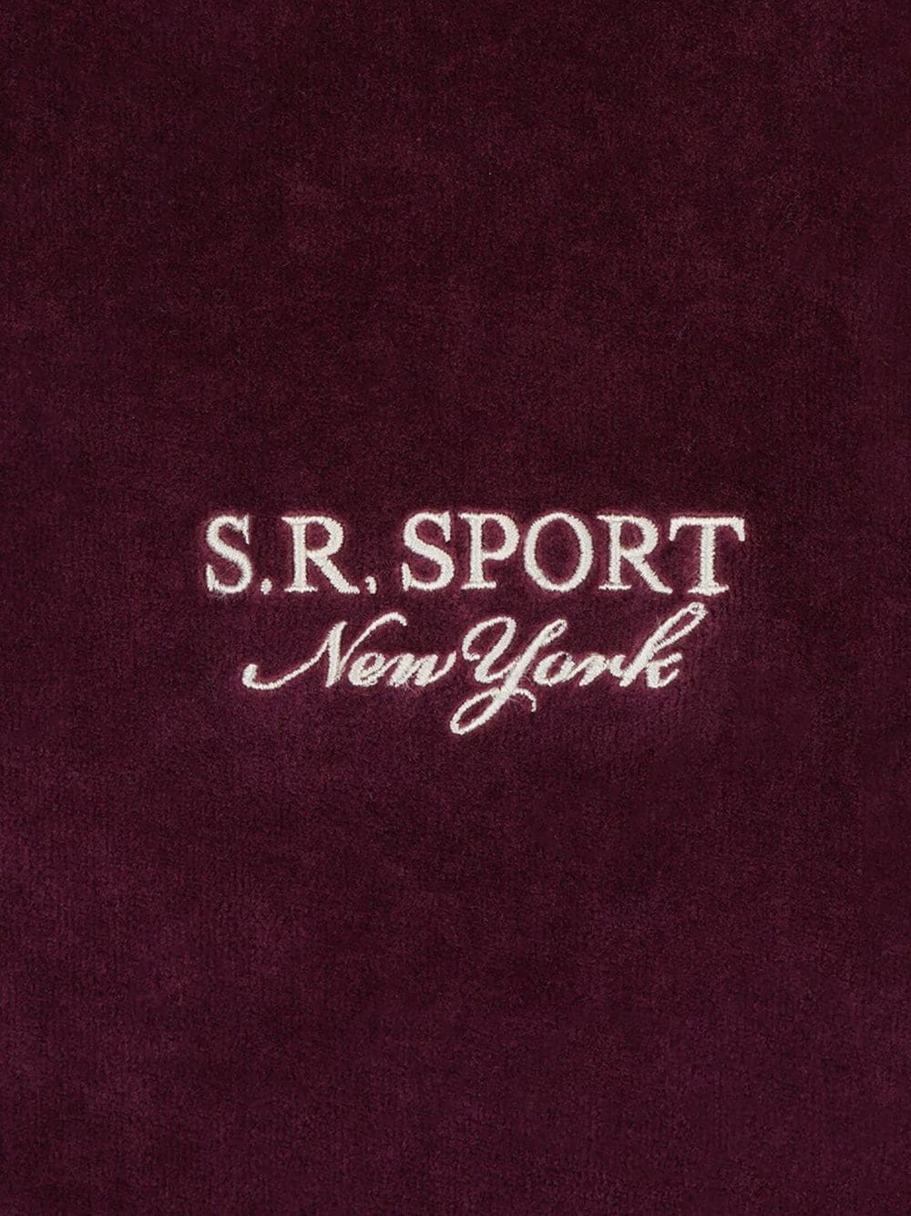 logo-embroidered velvet shorts - 3