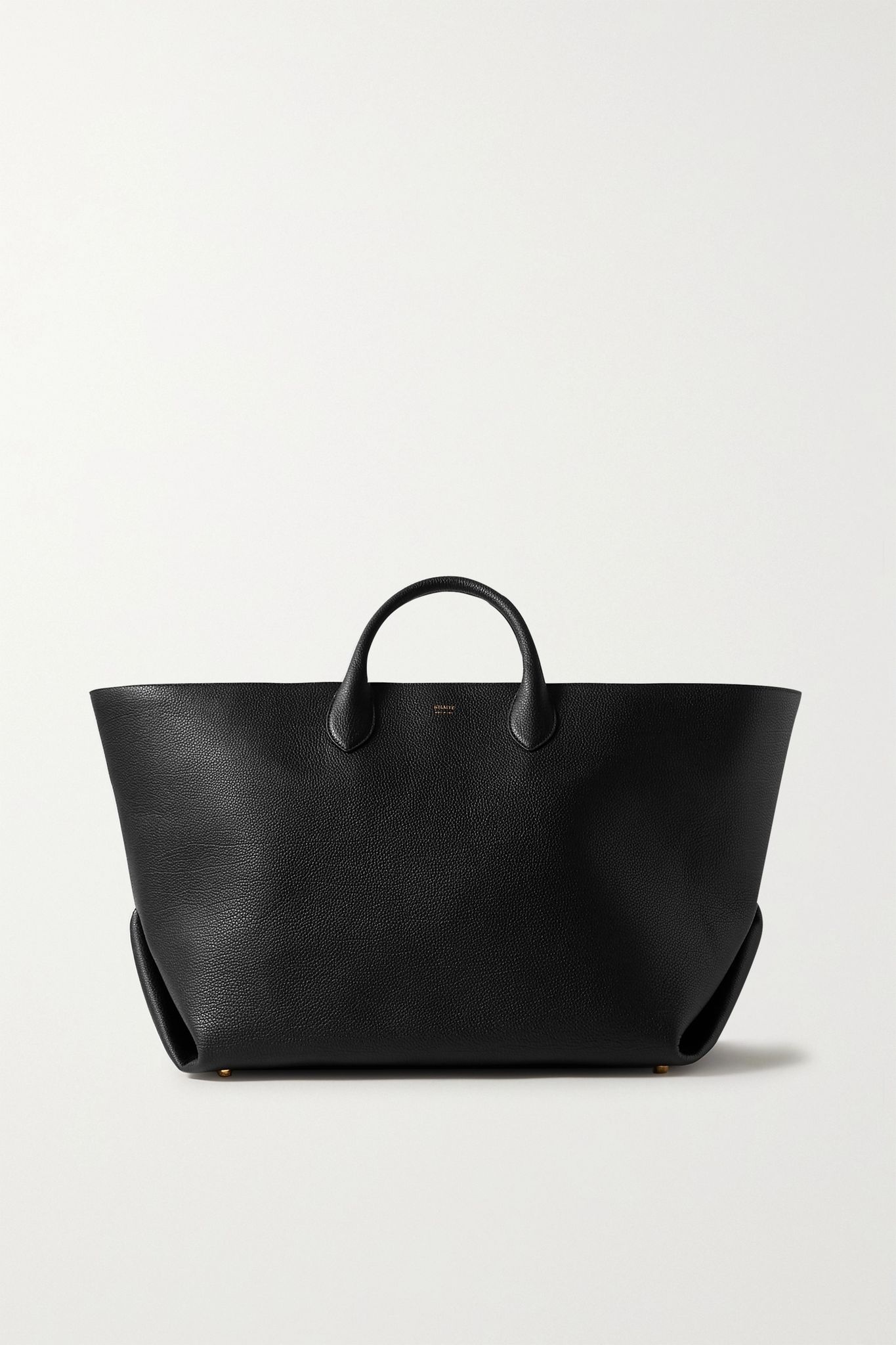 Envelope Pleat large textured-leather tote - 1