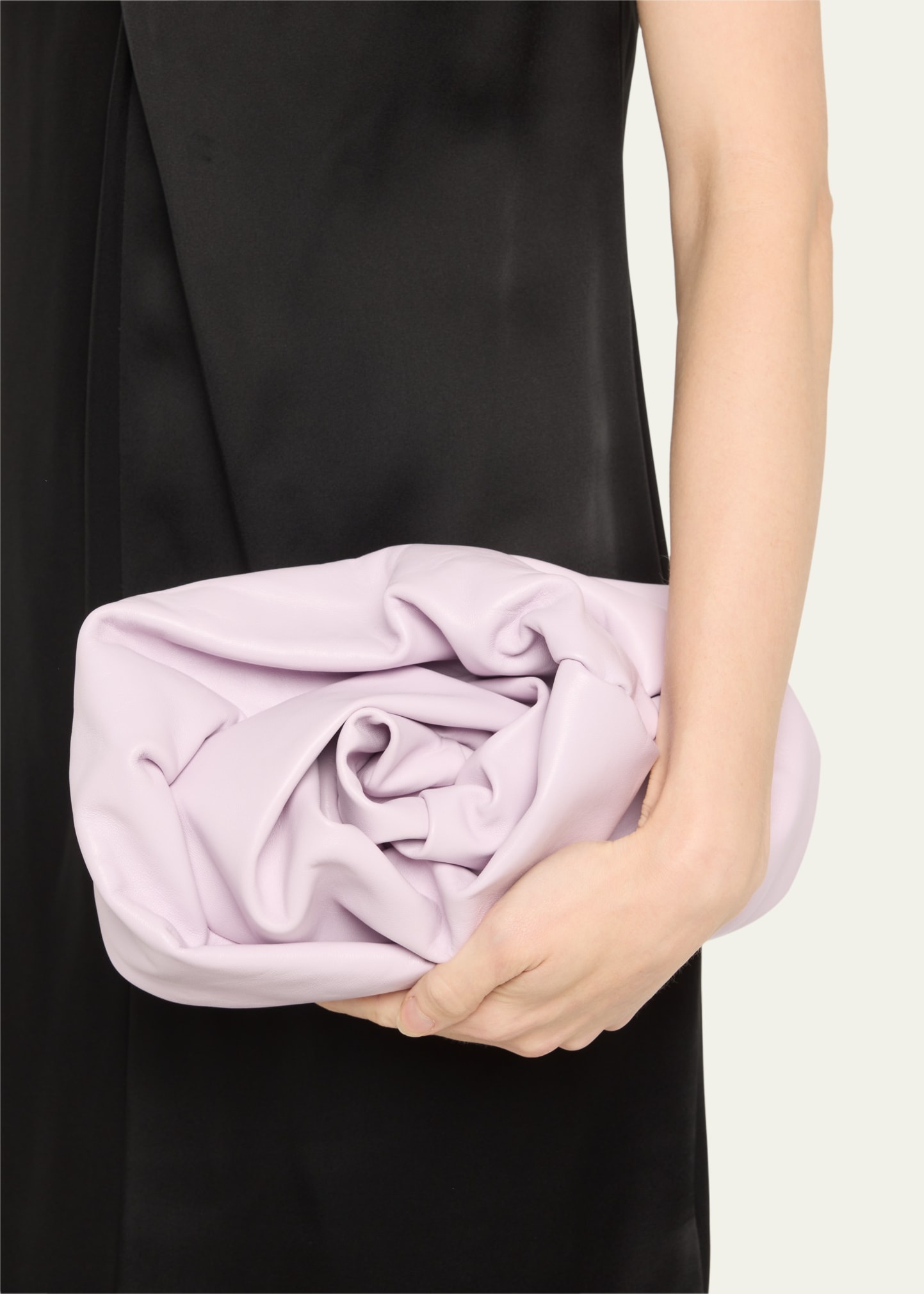 Rose Soft Leather Clutch Bag - 2