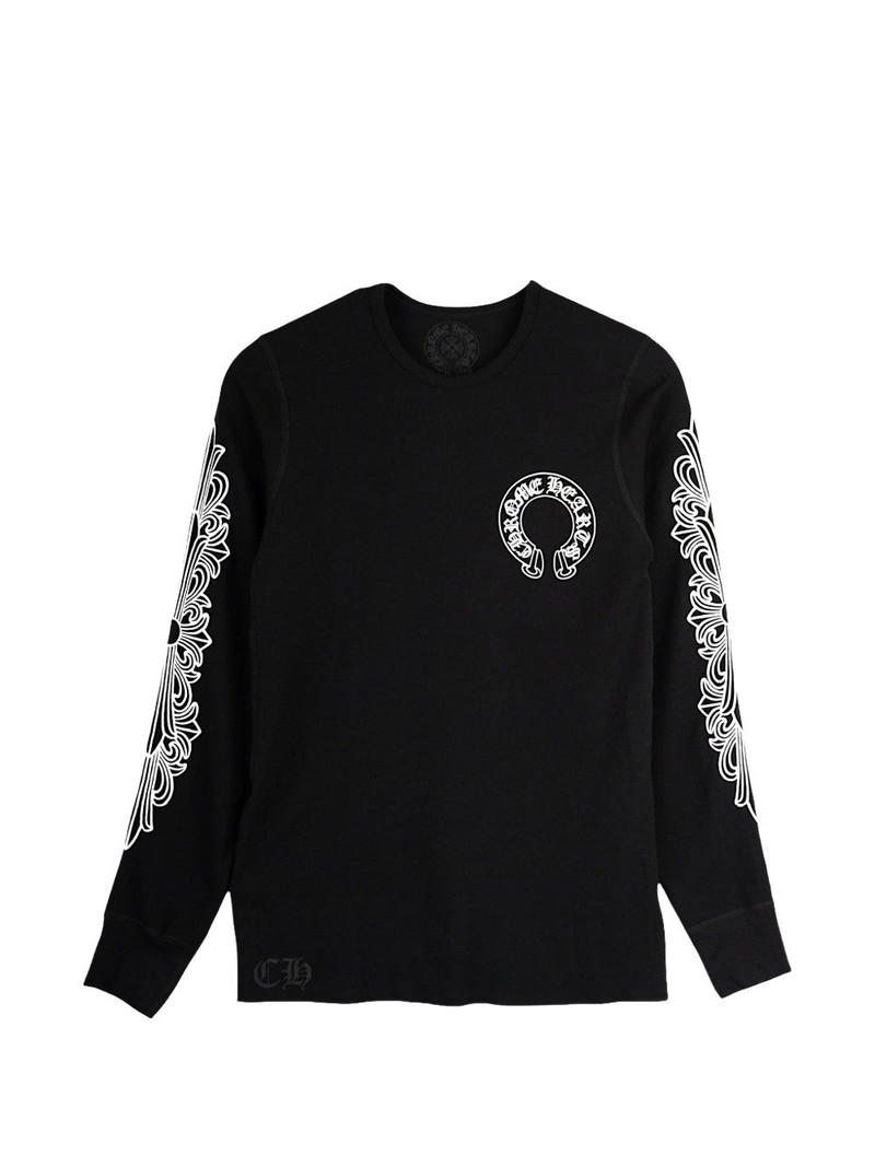 horseshoe floral thermal T-shirt 1