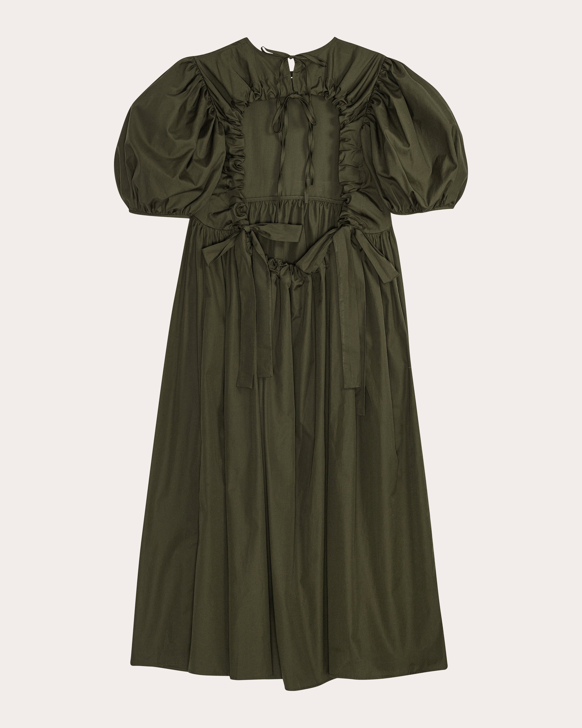 Ailey Cotton Puff-Sleeve Midi Dress - 5
