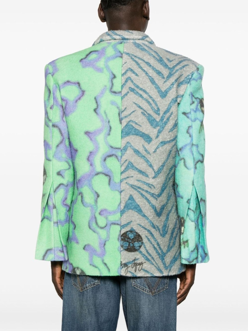 zebra-print double-breasted blazer 4