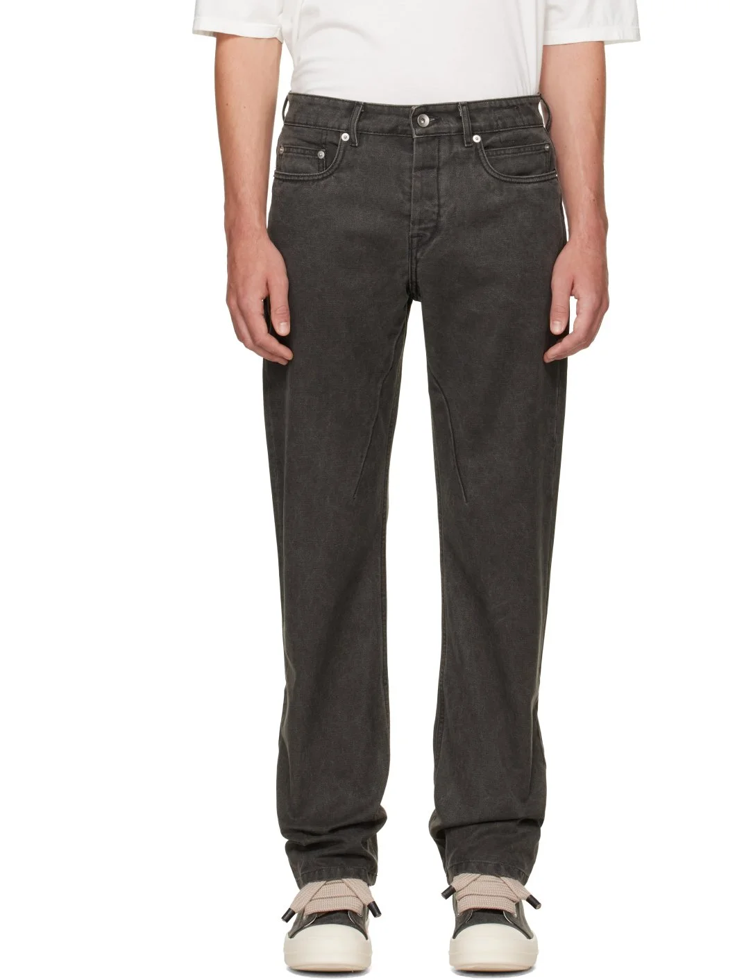 Gray Tower Fog Cut Jeans - 1