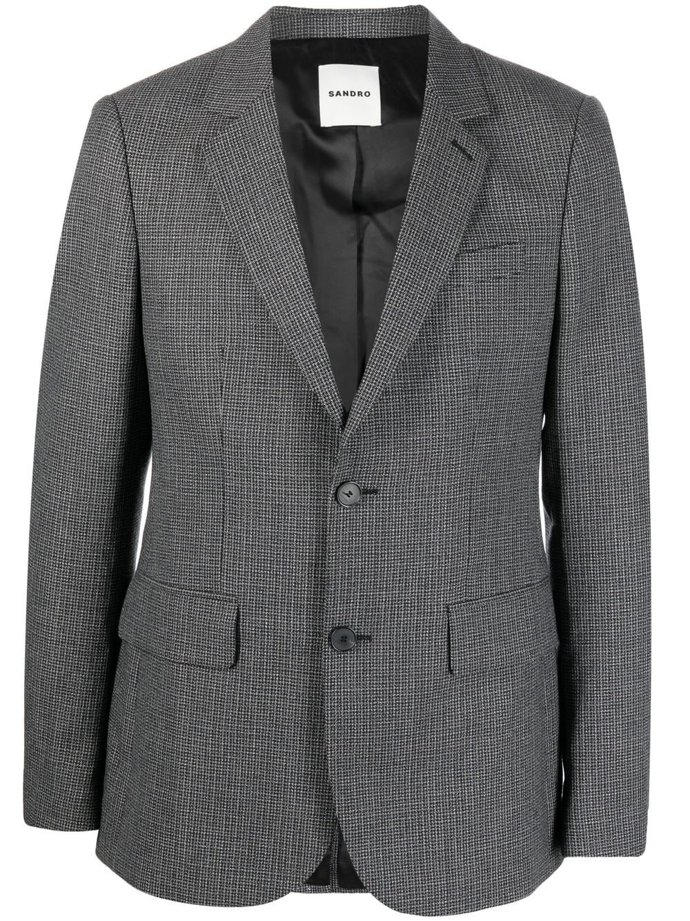 houndstooth single-breasted blazer - 1