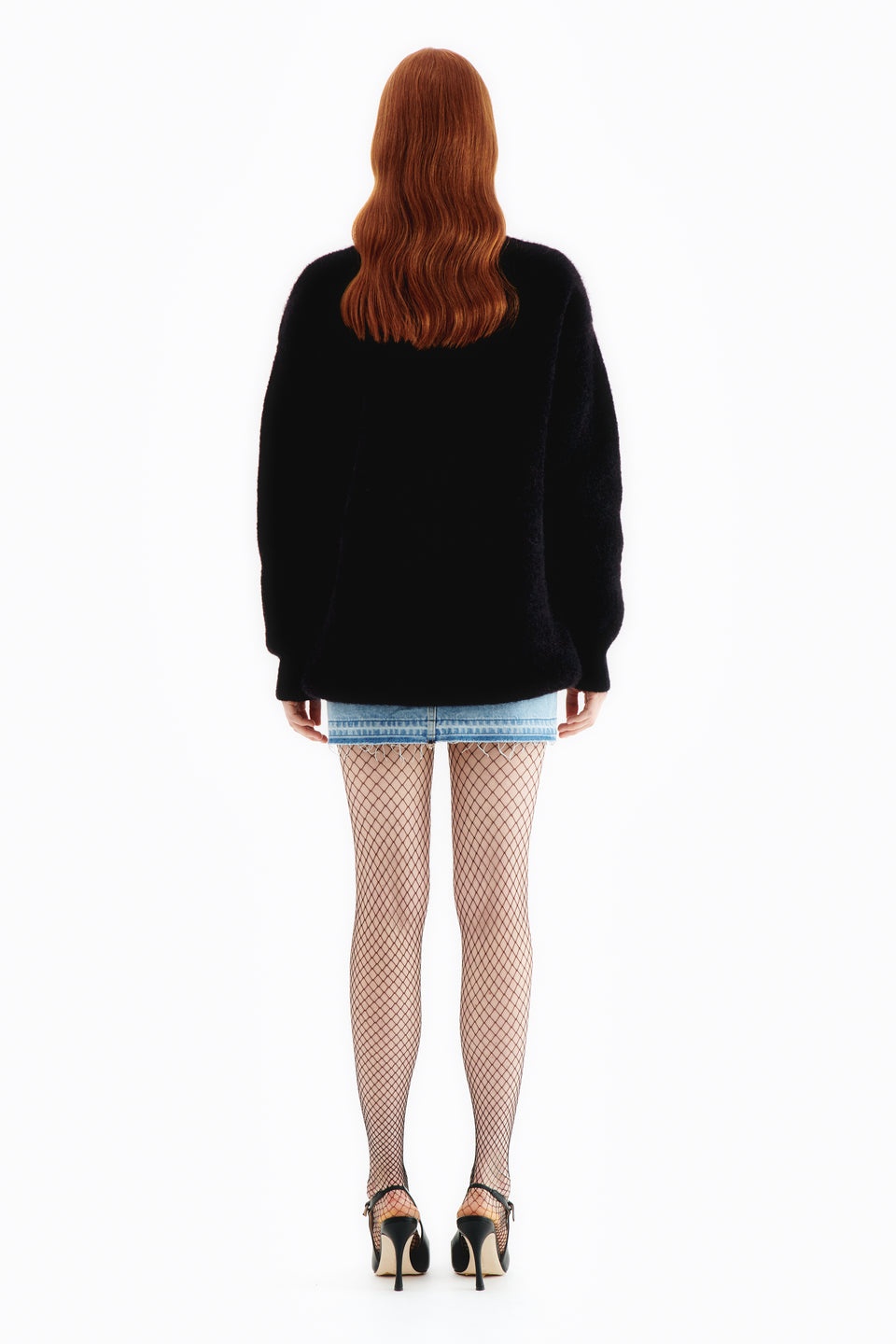 KNITTED MOHAIR JUMPER WITH BEAR AND HOTFIX - 5