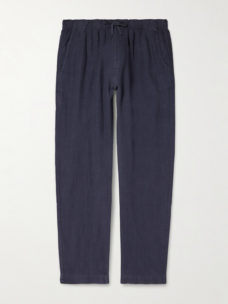 Joggy Straight-Leg Linen Drawstring Trousers 1