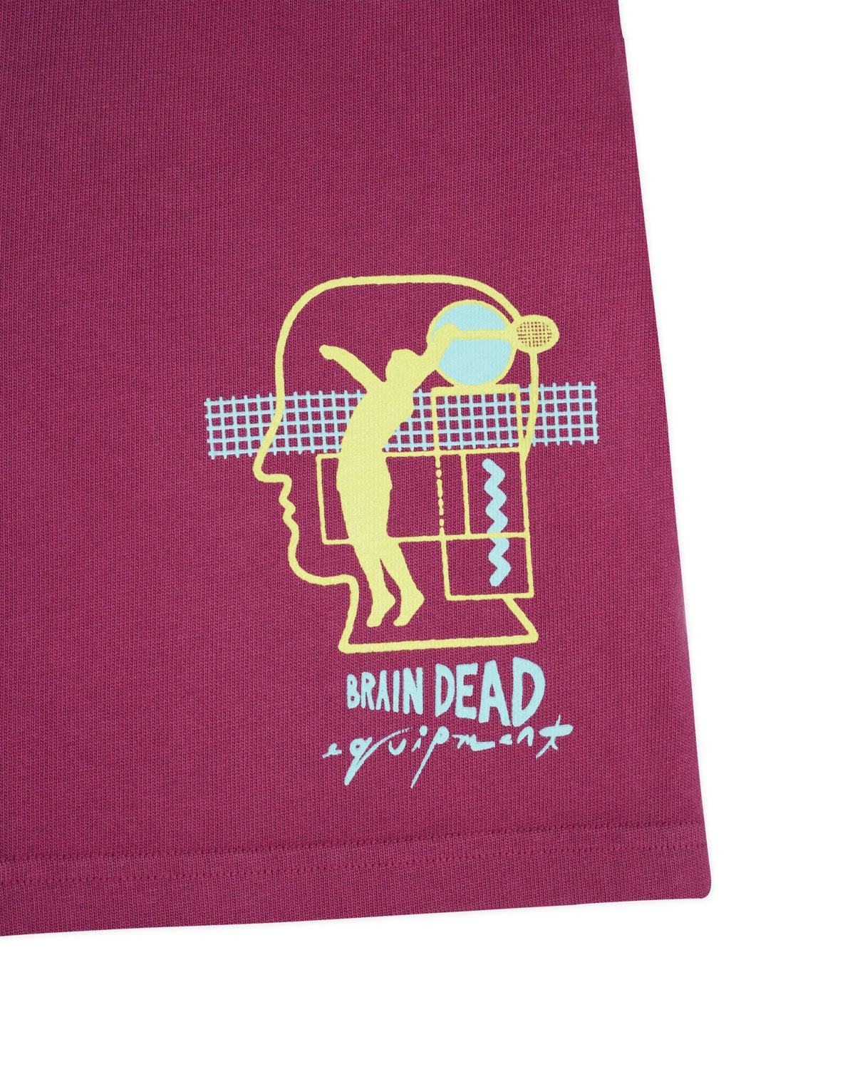 Brain Dead Equipment Tennis Jersey Short - Plum - 3