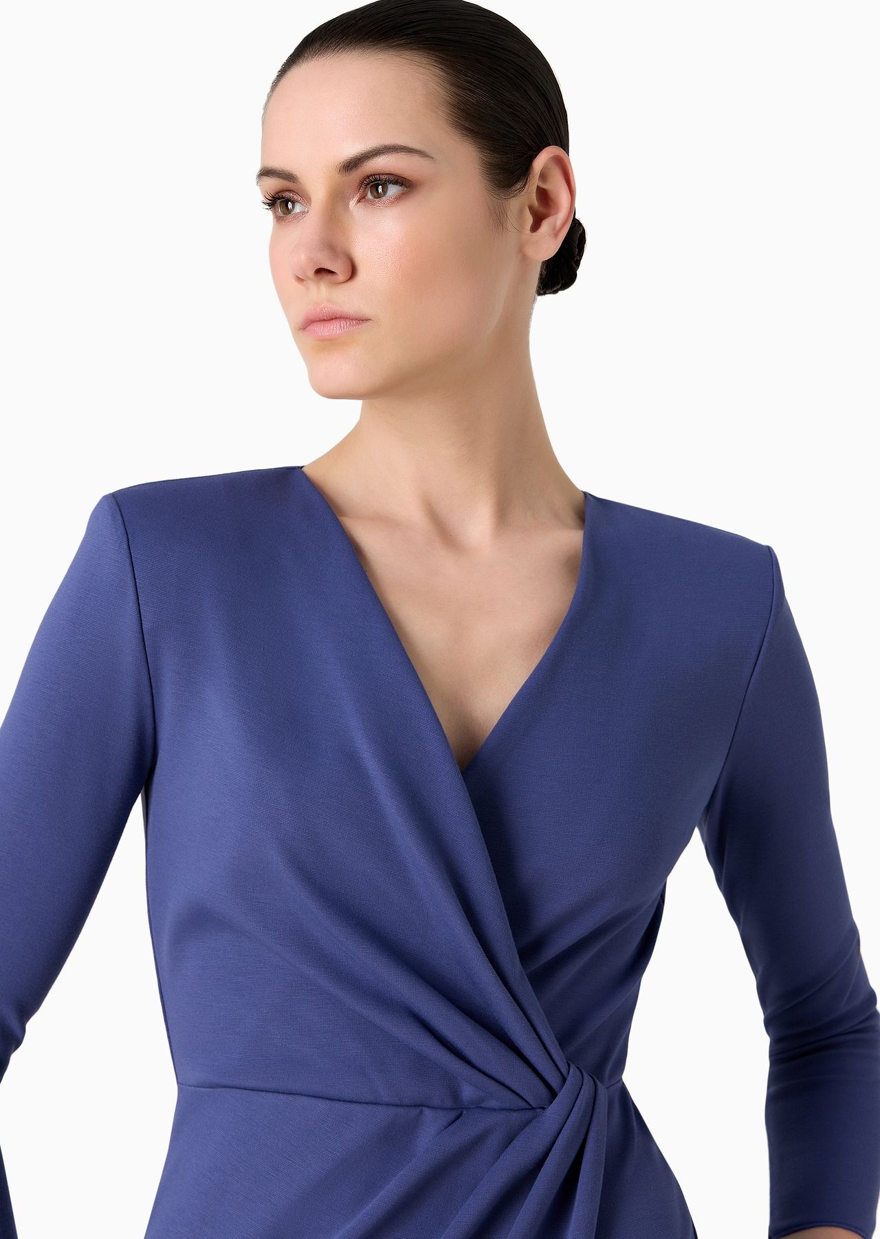 Viscose-blend Milano-stitch midi dress - 5
