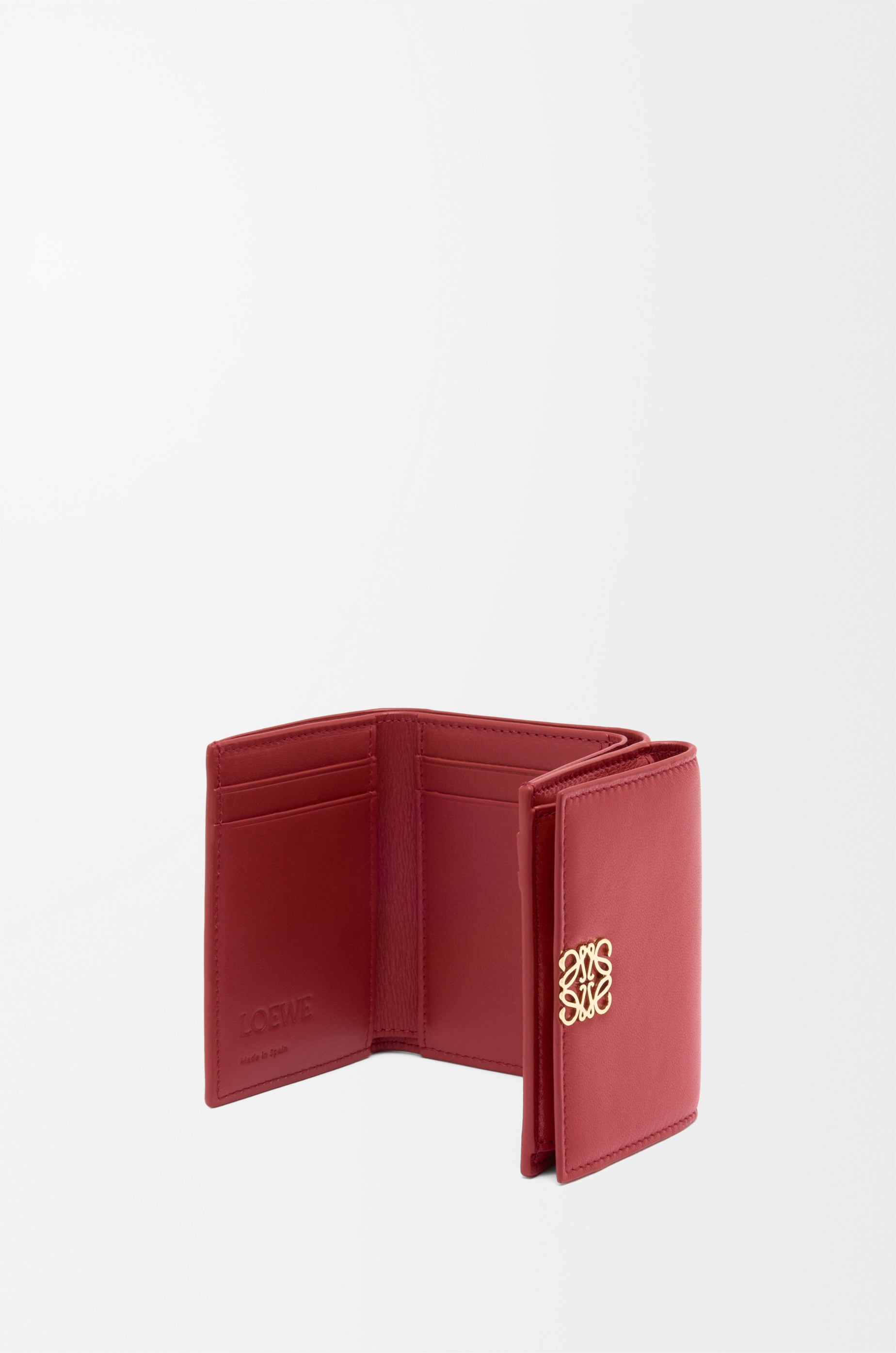 Puffer Anagram trifold wallet in shiny nappa calfskin - 4