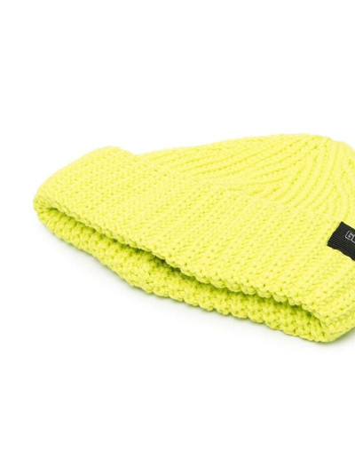 GCDS logo-patch ribbed knit beanie outlook