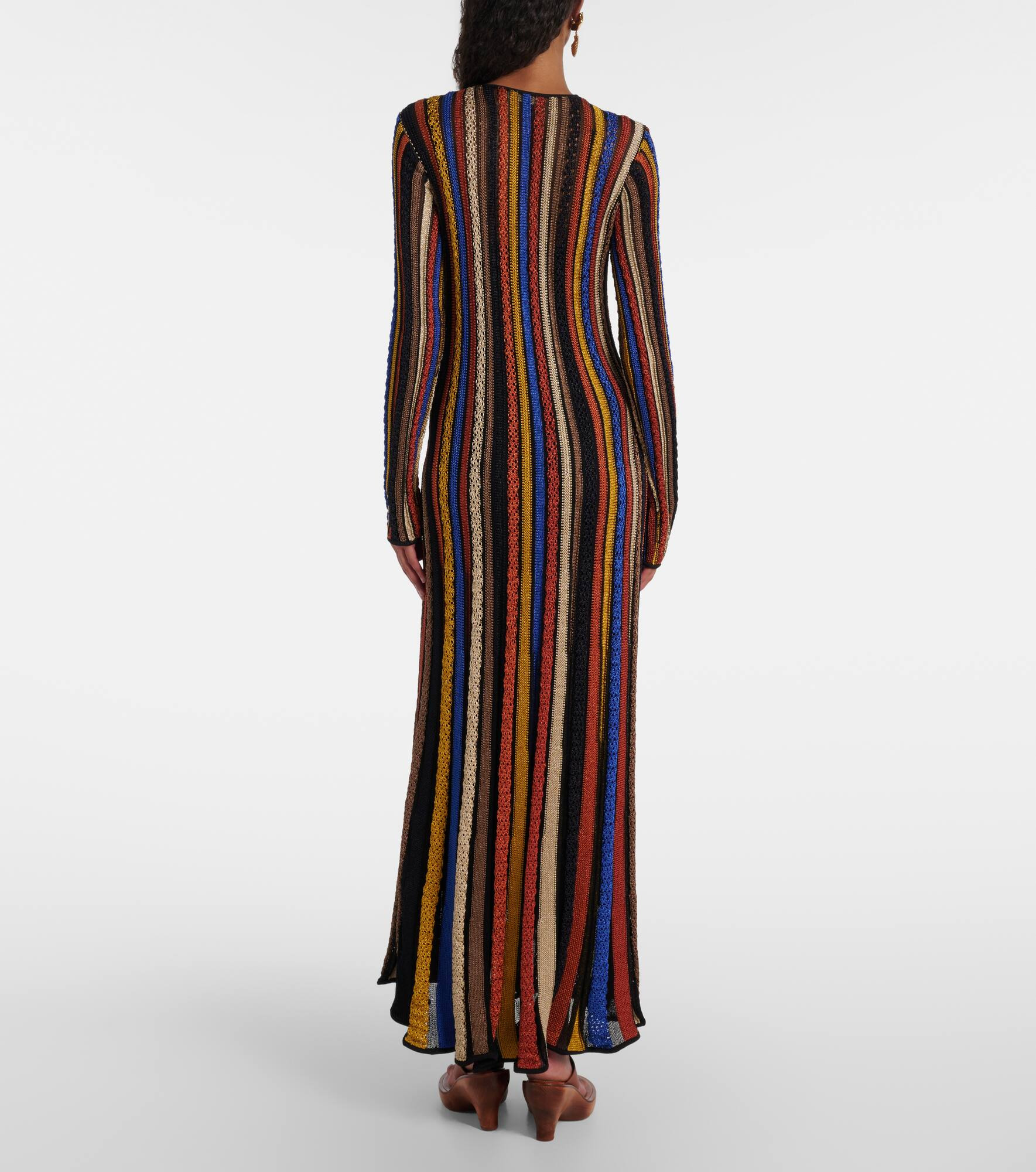 Albie striped lamé maxi dress - 3
