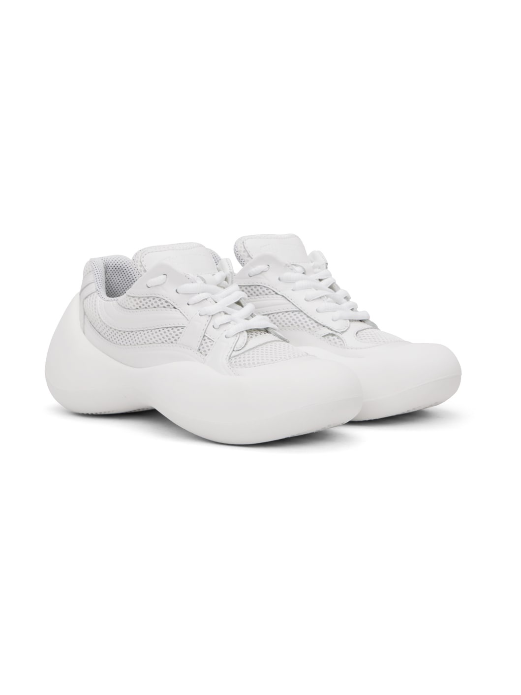 White Bumper Hike Low Top Sneakers - 4