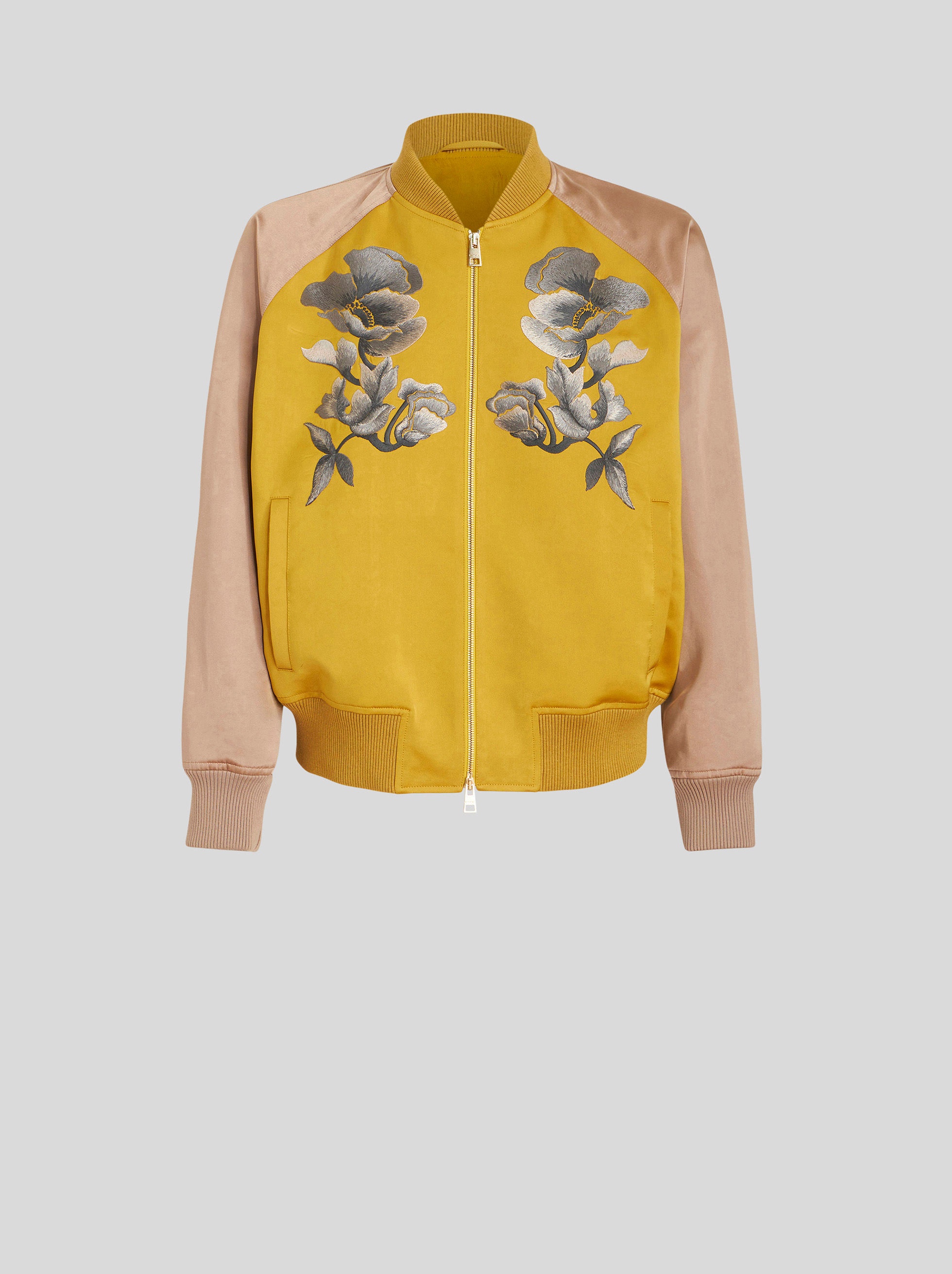 Etro BOMBER JACKET WITH EMBROIDERED ORIENTAL FLOWERS REVERSIBLE