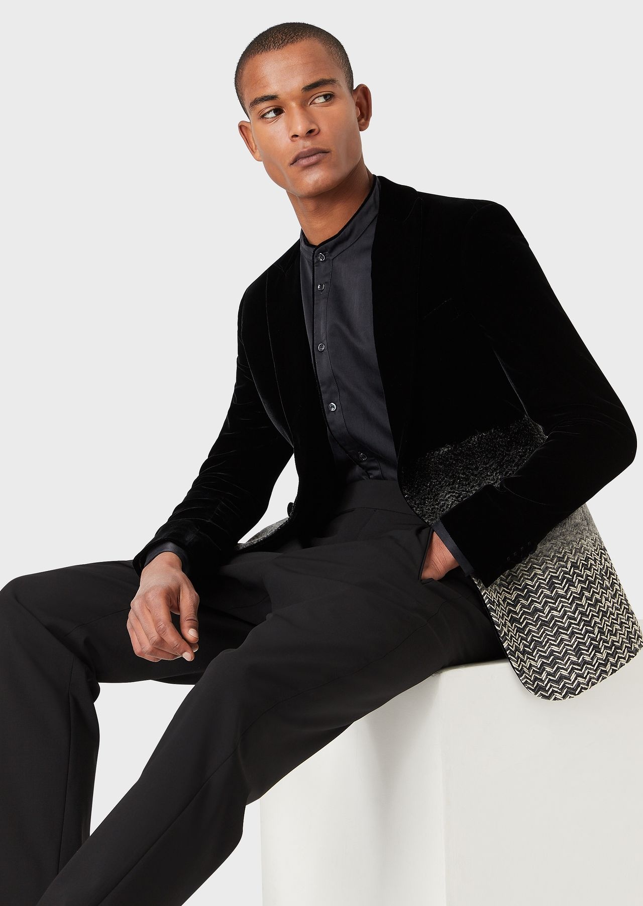 Giorgio’s wool-crêpe tuxedo trousers - 4
