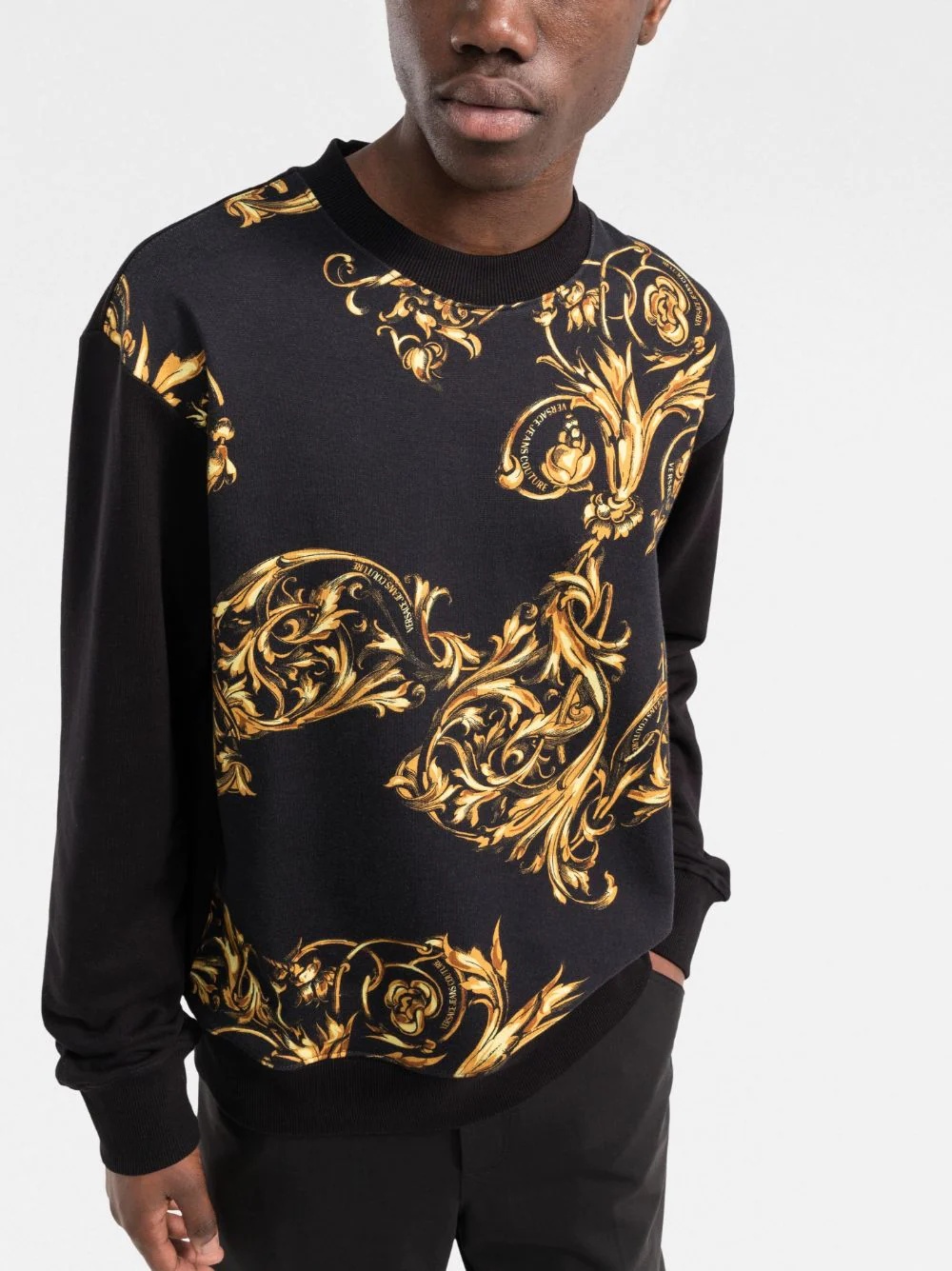 baroque-print long-sleeve sweatshirt - 3