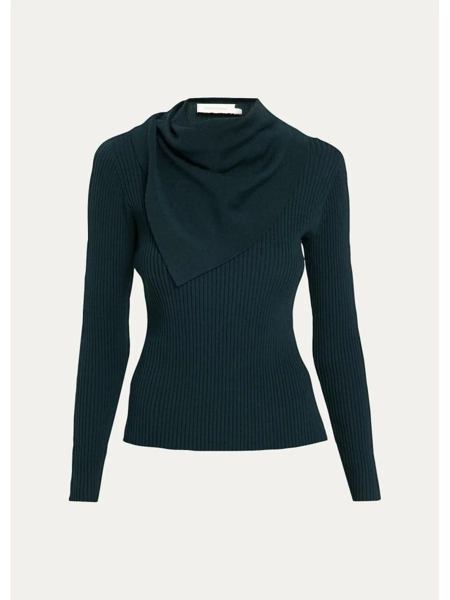 Valiant Merino Scarf Sweater - 1