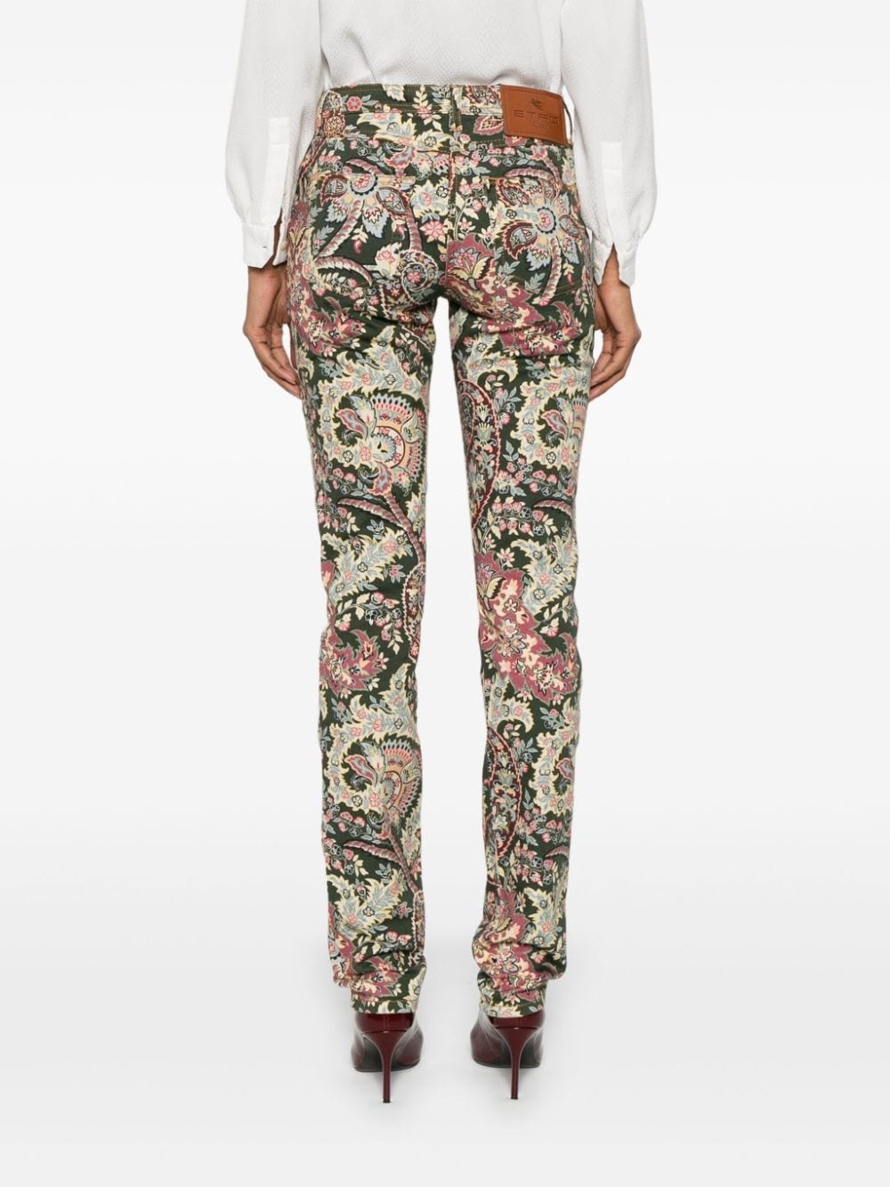 paisley-print jeans - 4