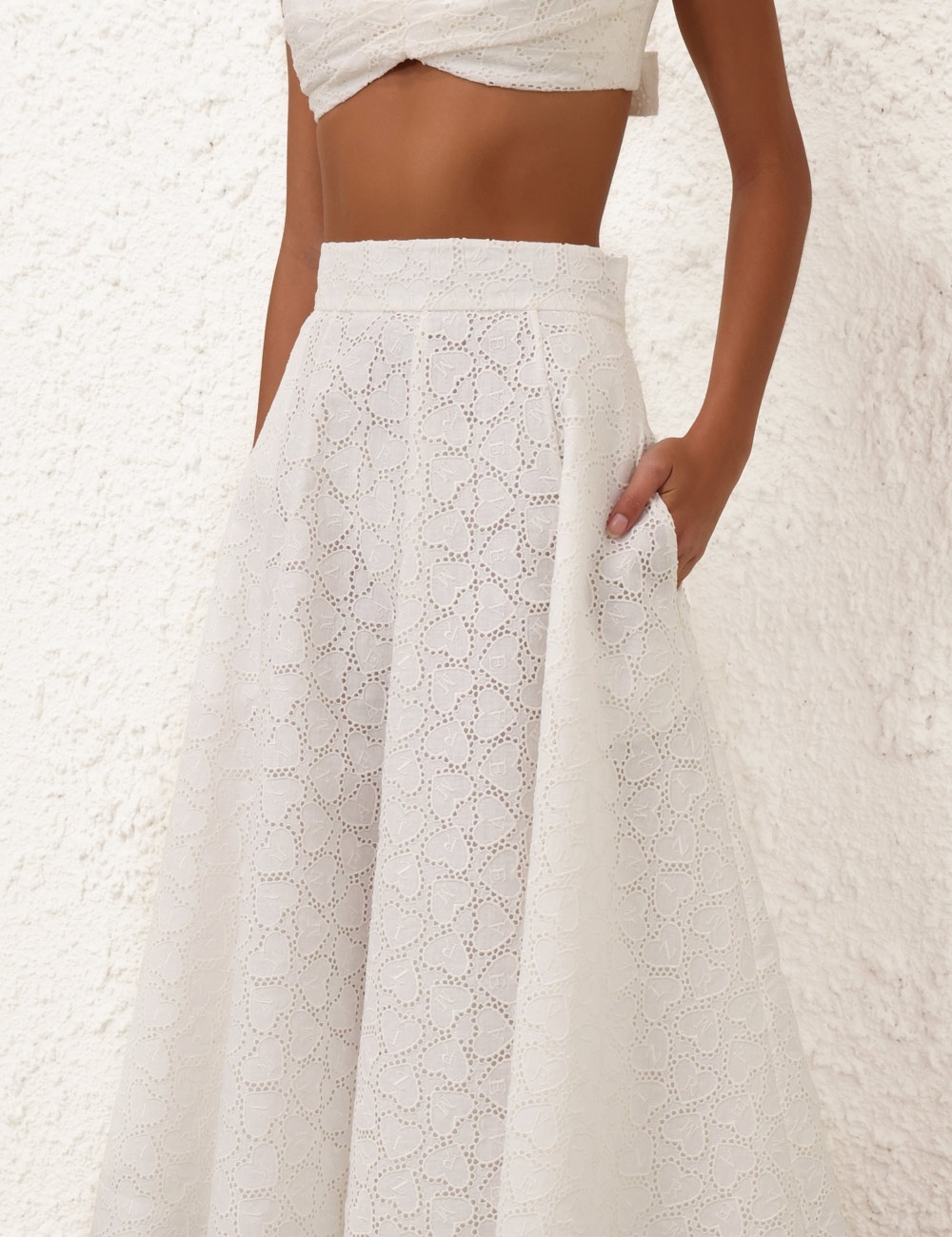 CRUSH EMBROIDERED MIDI SKIRT - 5