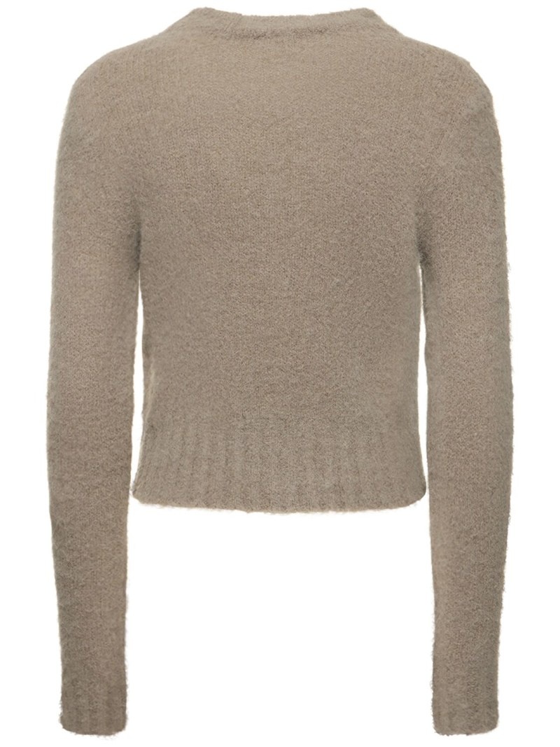 Brushed alpaca blend crewneck sweater - 5