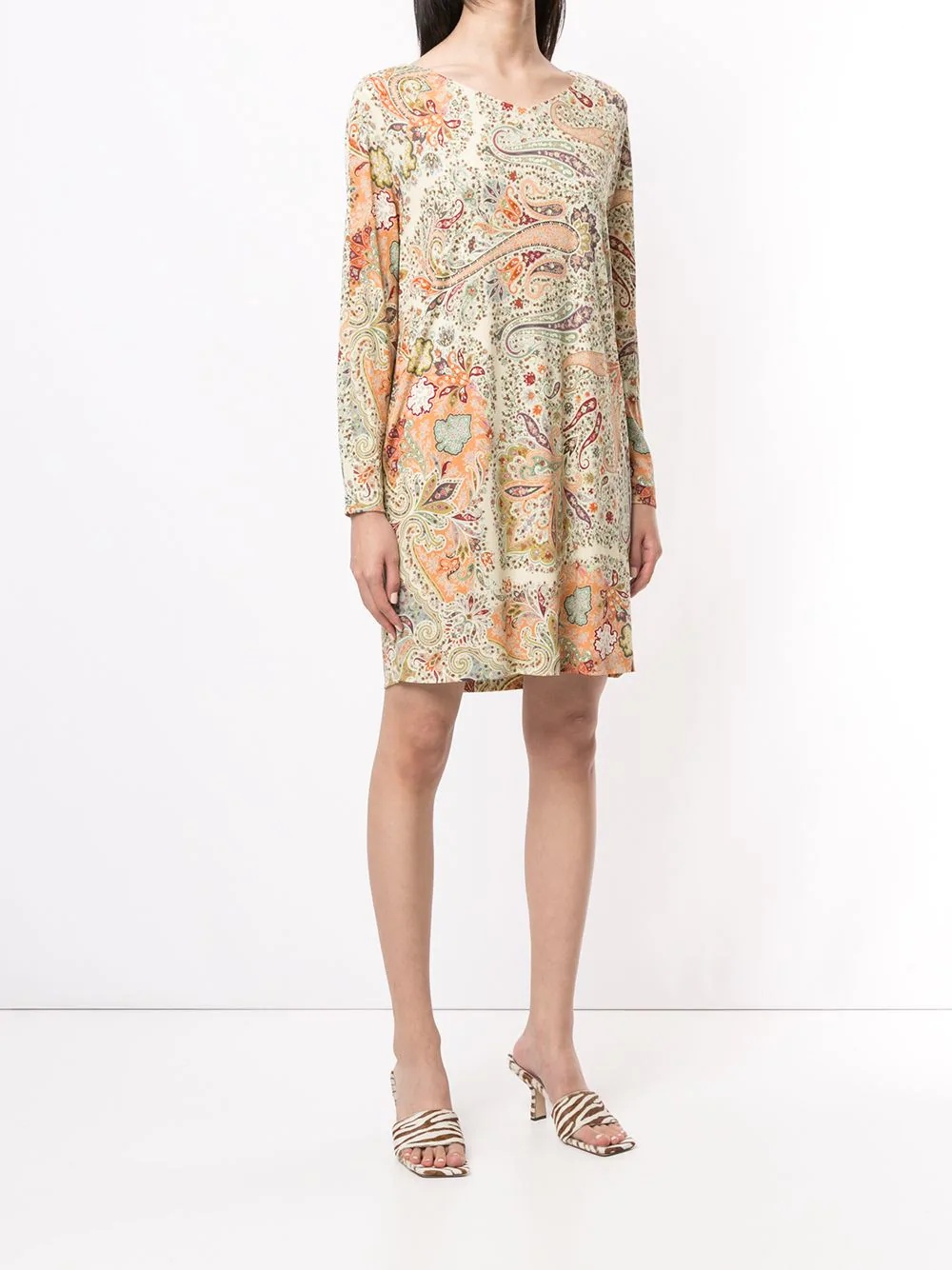 paisley-print shift dress - 3