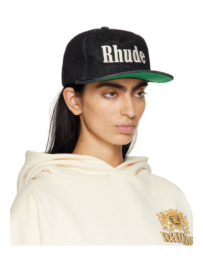 Rhude Black Denim Logo Cap outlook