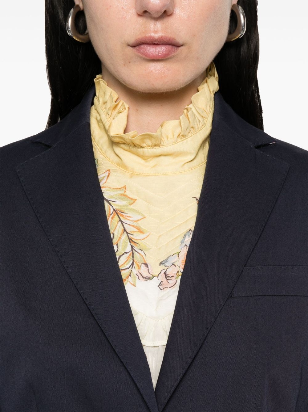 gabardine blazer - 5