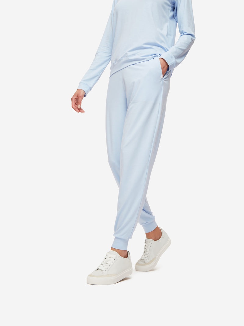 Women's Track Pants Basel Micro Modal Stretch Sky - 2