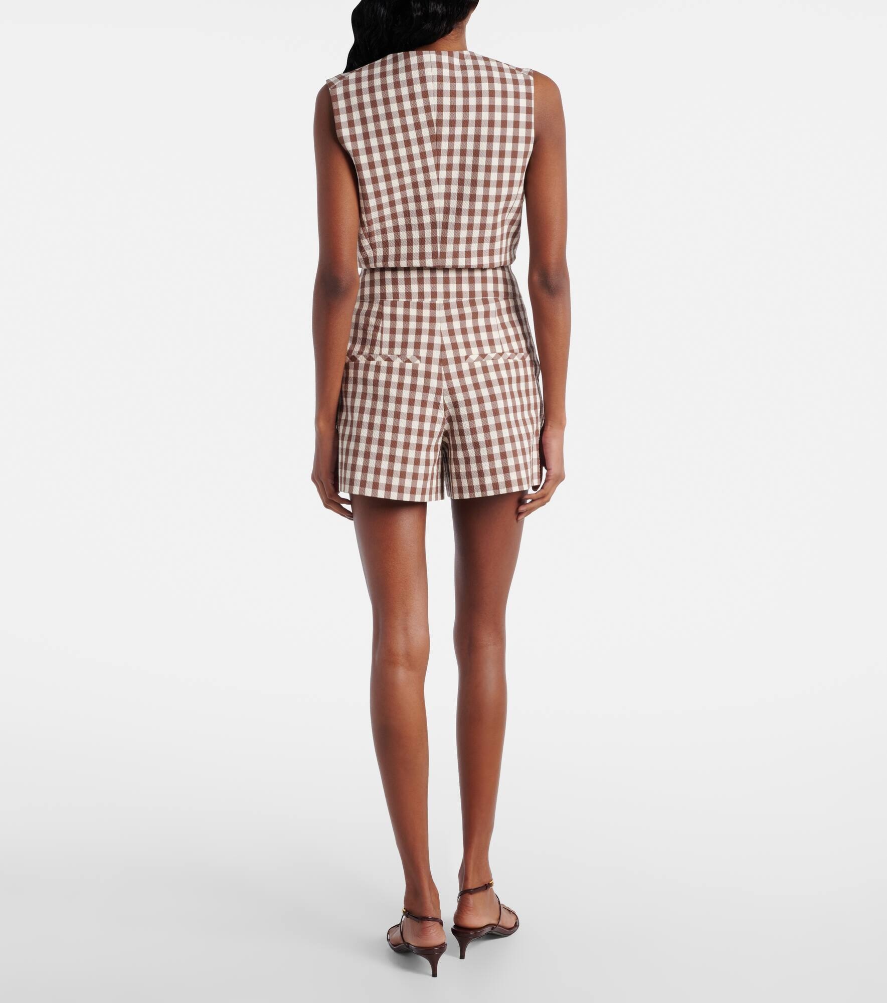 Haina gingham seersucker shorts - 3