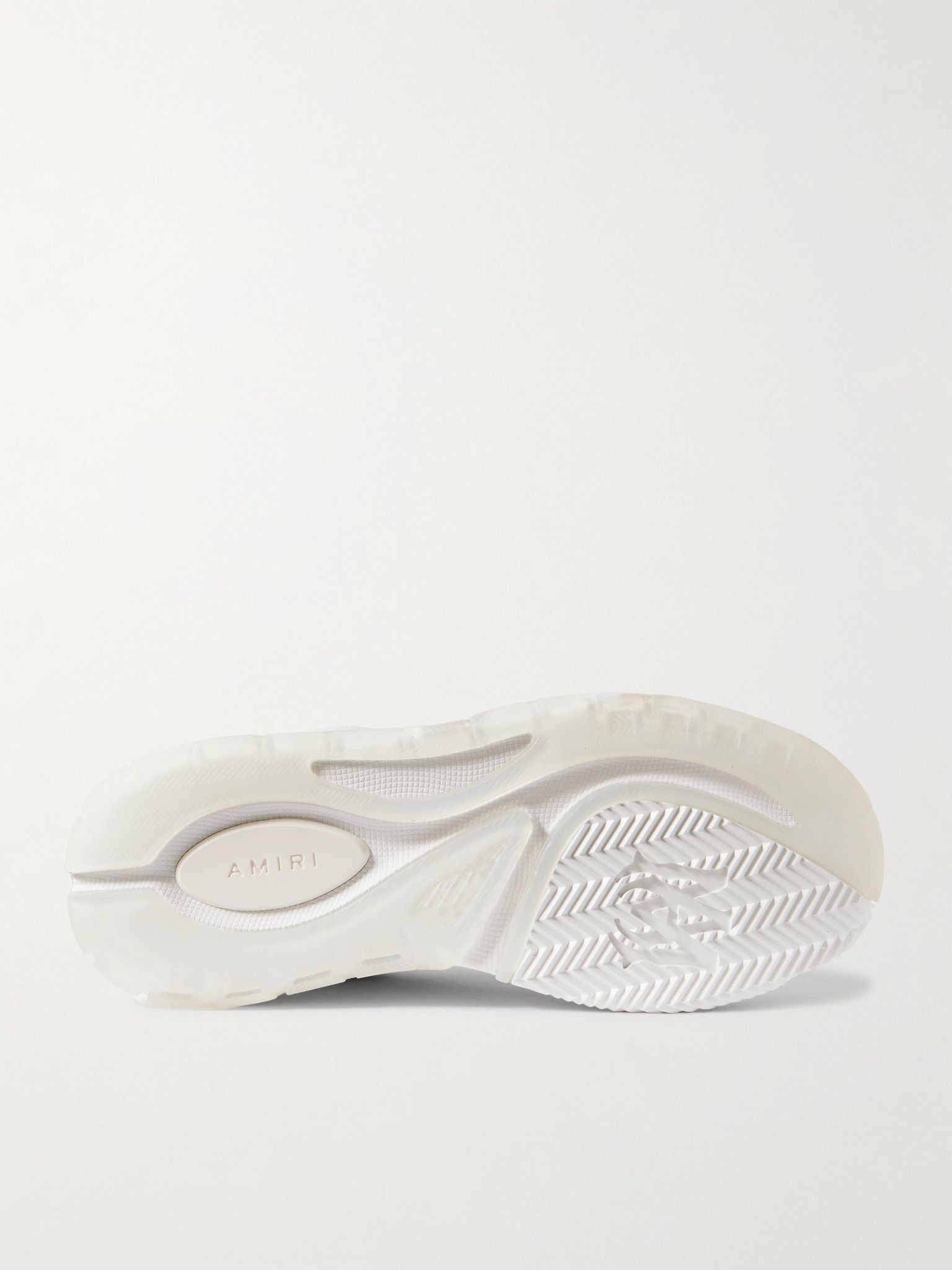 MA-1 Embellished Metallic Full-Grain Leather Sneakers White - 3