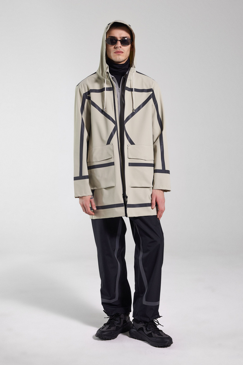 Stutterheim Stockholm Tape Matte Raincoat Pelican outlook